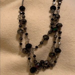 Black and silver bead necklace